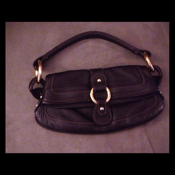 Brown leather bag/clutch