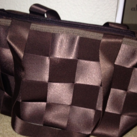 Small Brown Seatbelt Purse