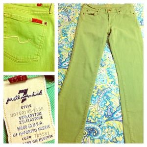 7 For All Man Kind Minty Green Flynts