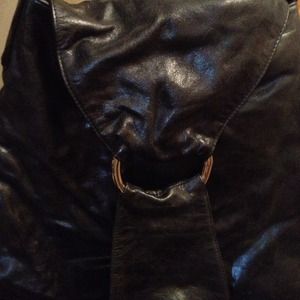 Tano black leather handbag