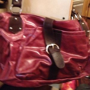 **REDUCED**Tano deep red and brown shoulder bag