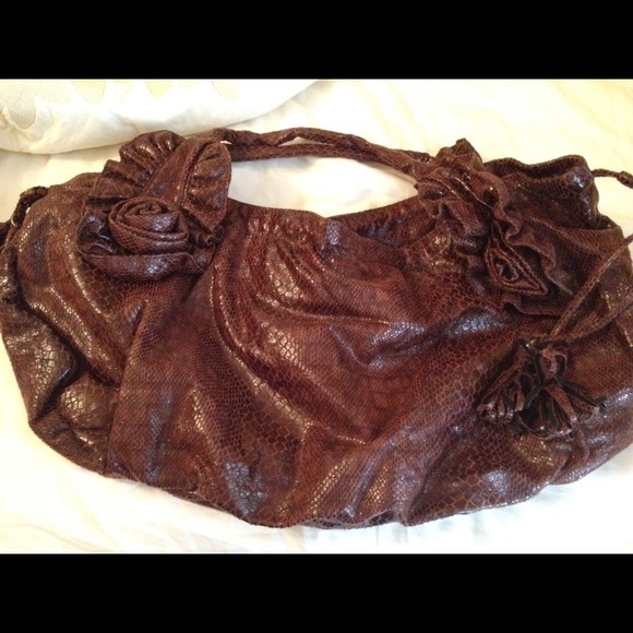 Rampage brown croc pattern shoulder bag