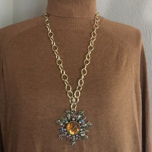 Vintage Skull Necklace w little Gems
