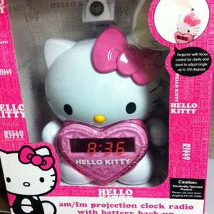 Hello Kitty am/fm projection clock radio