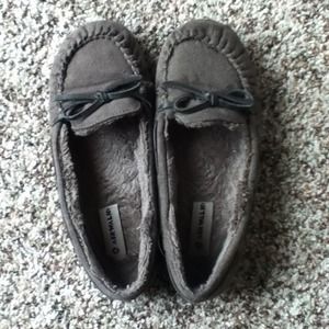 Grey moccasins
