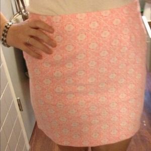 Gap neon pink and cream fitted skirt size 4