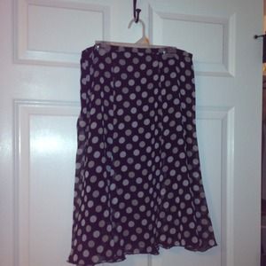 Polka dot skirt.