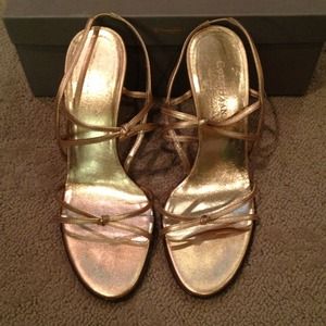 Gold Strappy Sandals