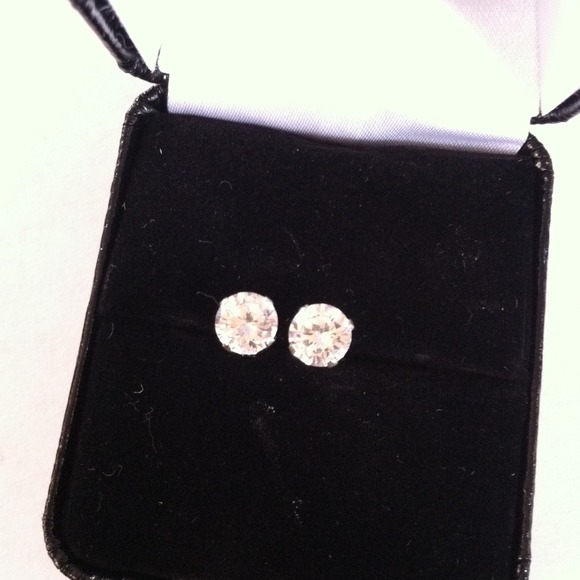 Cubic Zirconia earrings.