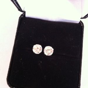 Cubic Zirconia earrings.