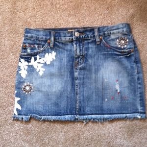 7 for all man kind jean skirt