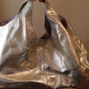 **REDUCED**Tano gold hobo leather bag