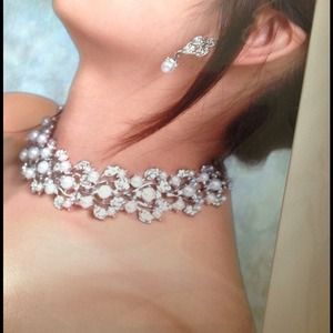 david bridal necklace and earing set