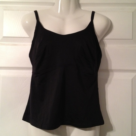 Black Tankini Swimsuit Top Underwire 8DD