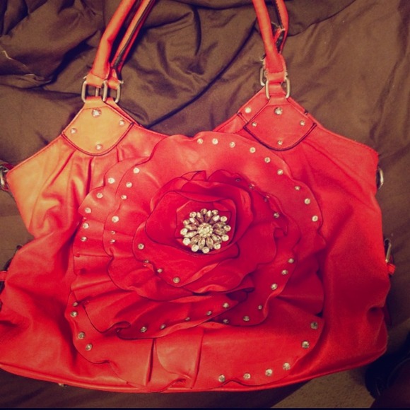 Red purse from Charming Charlie