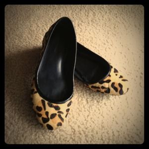 Banana Republic Leopard Pony-hair Flats
