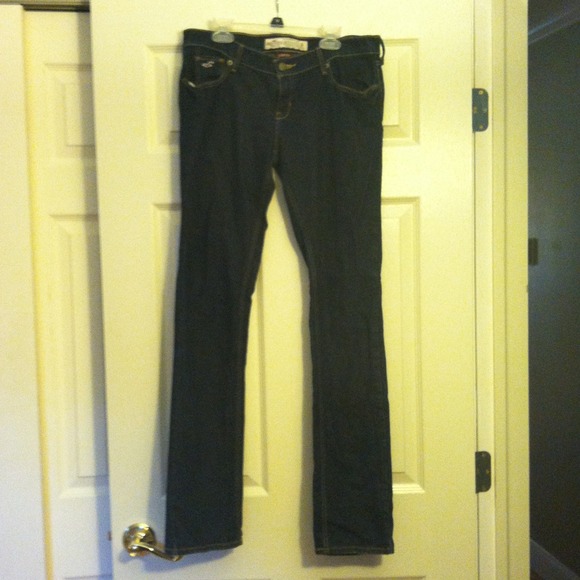 Size 5 regular dark wash stretch hollister jeans