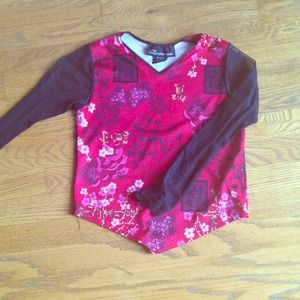 Hipster sheer graphic top