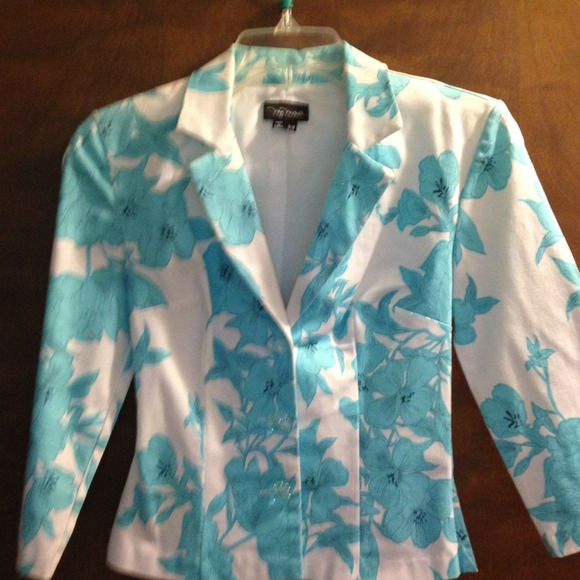 Blue floral jacket