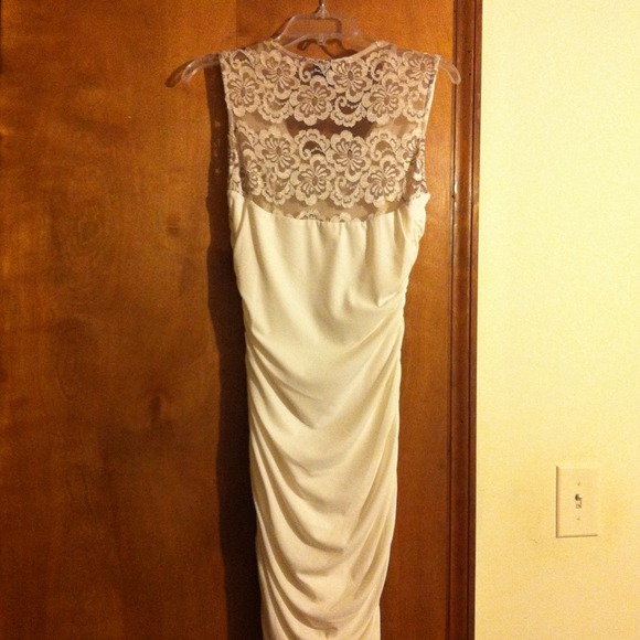 Cream lace back