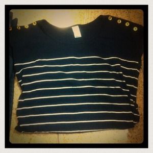Navy and white nautical top