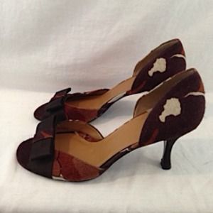 Stuart Weitzman Brown Multicolor D'orsay Pump