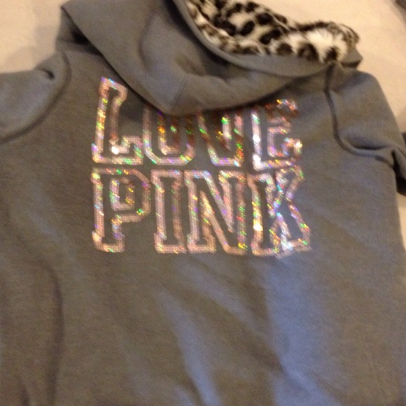 Victoria Secret Pink Leopard Fur Hoodie!