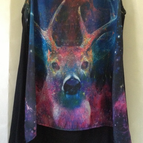 SOLD!!!! Galaxy Deer Shirt - Picture 2 of 3