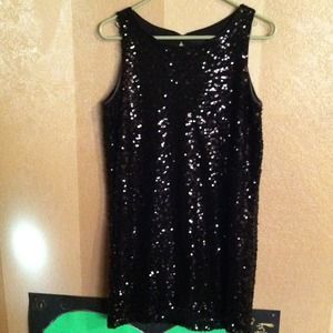 Sequenced black dress