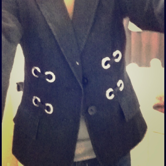 Black jean blazer