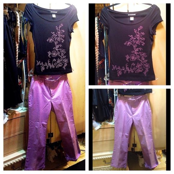 Bundle old navy stretch pants and sequin top