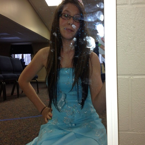 blue princess dress