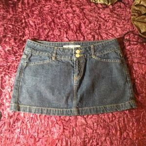 Paris blues denim mini skirt