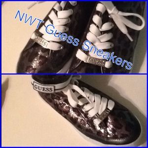 60% Off Retail Animal Print Metallic Sneakers