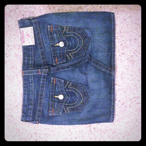True Religion Dark Wash Denim Skirt