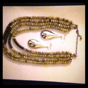 Brown beaded necklace