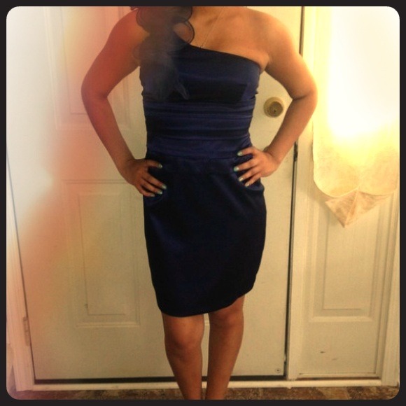 WINDSOR NAVY BLUE DRESS SIZE 9/10! WORN ONCE!