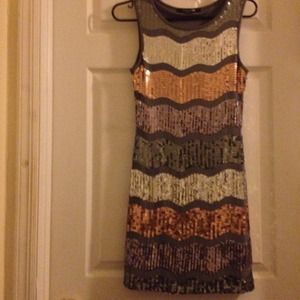 Forever 21 short grey dress w/sequins