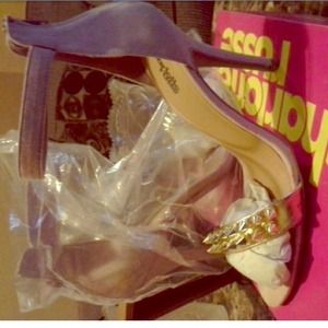 Spiked 3" nude suede sandals