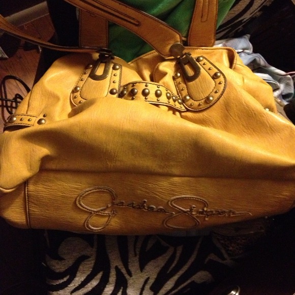 SOLD Stunning mustard, studded Jessica Simpson bag