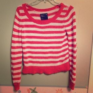 Orange and white stripes sweater