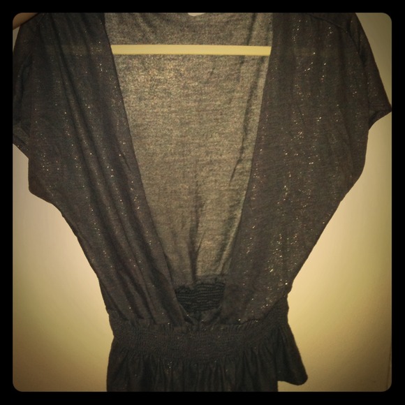 Pretty grey/gold sparkle over-shirt REDUCED