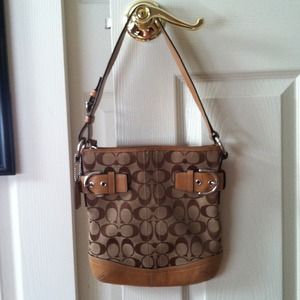 Tan coach bag