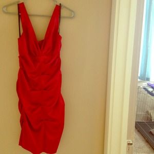 Fire red party dress