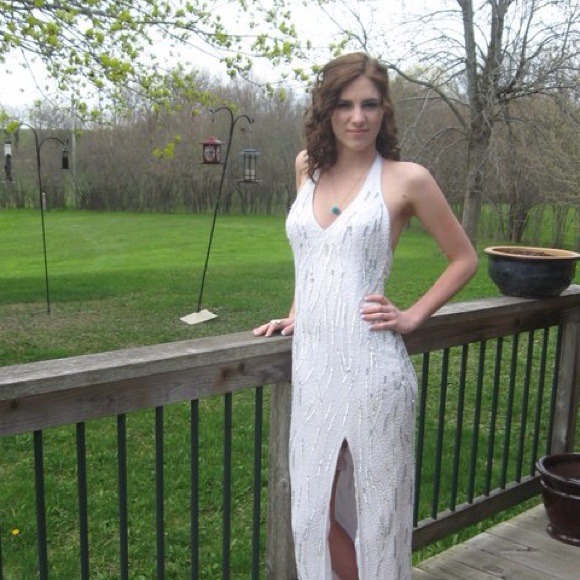 White Formal Dress - Picture 2 of 2