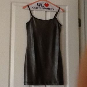 Spandex silver dress