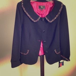Sandra Darren size 12 jacket black