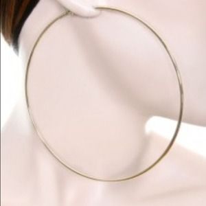 Bold big gold hoop earrings