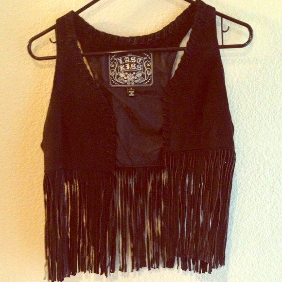 Suede Fringe Vest