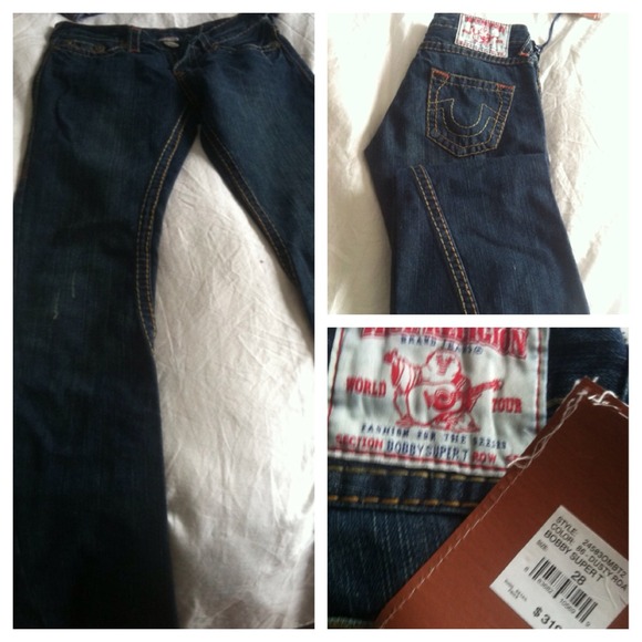 True religion bobby super t jeans size 27 28. Nwt